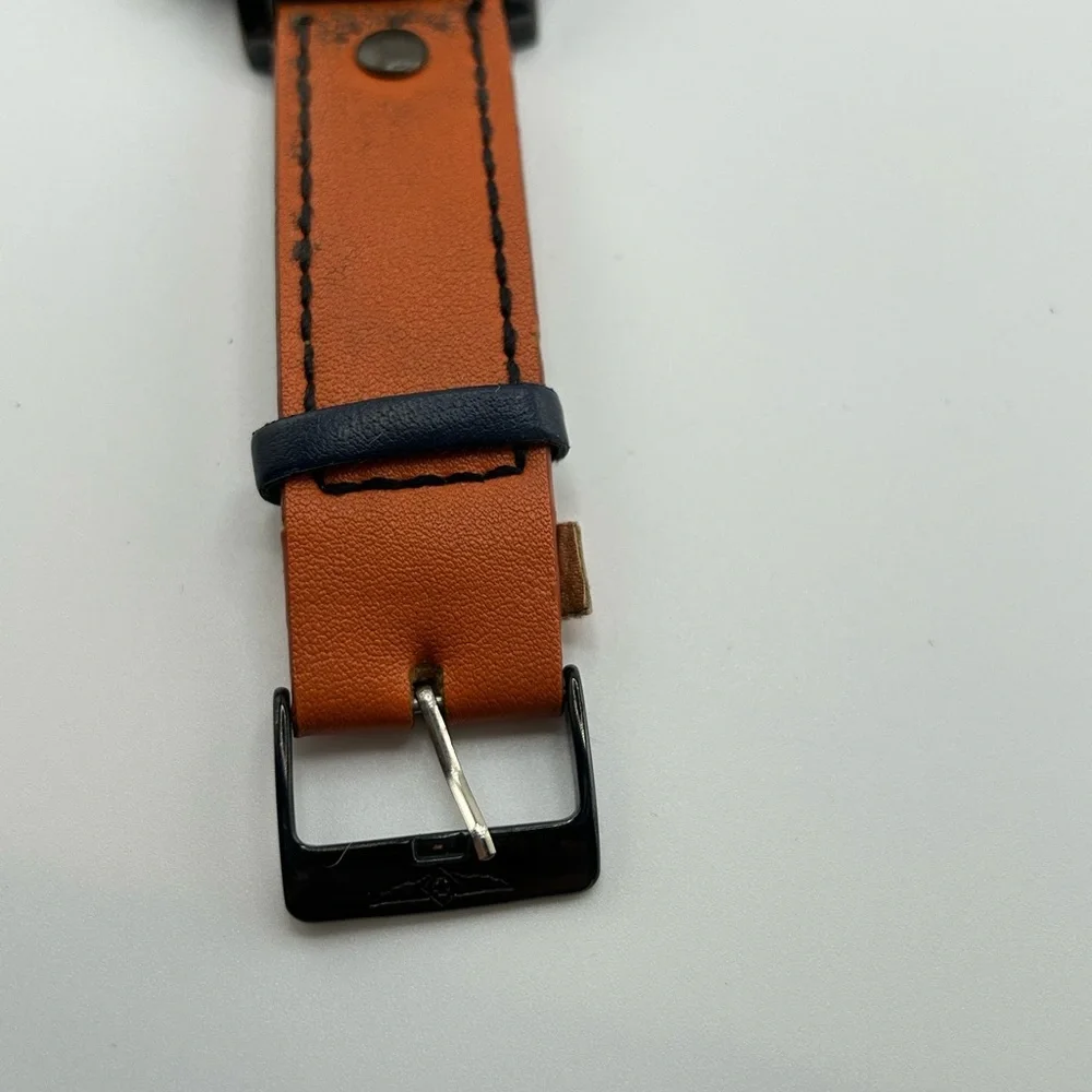 Curren Men's Watch M 8192 Orange Leather Band 45mm Black Dial 585